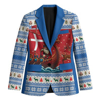 Denmark Viking Santa Christmas Blazer Funny Reindeer Norse Xmas - Wonder Print Shop