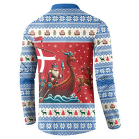 Denmark Viking Santa Christmas Button Sweatshirt Funny Reindeer Norse Xmas - Wonder Print Shop