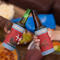 Denmark Viking Santa Christmas 4 in 1 Can Cooler Tumbler Funny Reindeer Norse Xmas - Wonder Print Shop