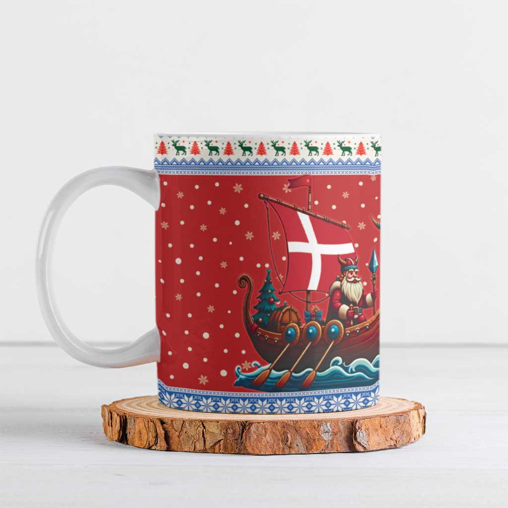 Denmark Viking Santa Christmas Ceramic Mug Funny Reindeer Norse Xmas - Wonder Print Shop