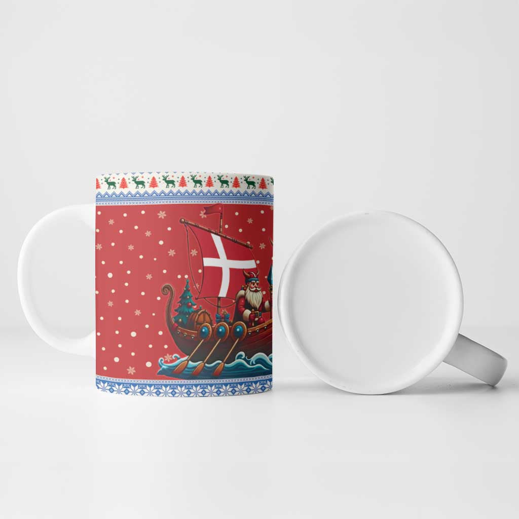 Denmark Viking Santa Christmas Ceramic Mug Funny Reindeer Norse Xmas - Wonder Print Shop