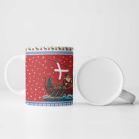 Denmark Viking Santa Christmas Ceramic Mug Funny Reindeer Norse Xmas - Wonder Print Shop