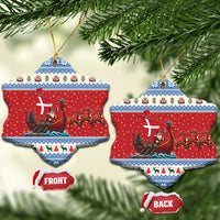 Denmark Viking Santa Christmas Ceramic Ornament Funny Reindeer Norse Xmas - Wonder Print Shop