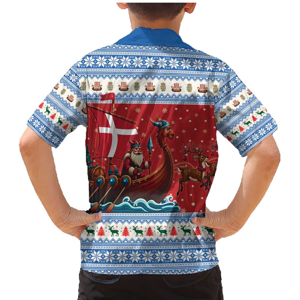 Denmark Viking Santa Christmas Family Matching Mermaid Dress and Hawaiian Shirt Funny Reindeer Norse Xmas - Wonder Print Shop