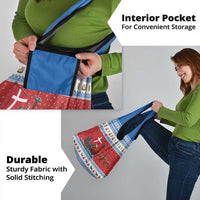 Denmark Viking Santa Christmas Grocery Bag Funny Reindeer Norse Xmas - Wonder Print Shop