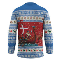 Denmark Viking Santa Christmas Hockey Jersey Funny Reindeer Norse Xmas - Wonder Print Shop
