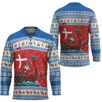 Denmark Viking Santa Christmas Hockey Jersey Funny Reindeer Norse Xmas - Wonder Print Shop