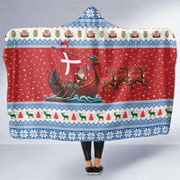 Denmark Viking Santa Christmas Hooded Blanket Funny Reindeer Norse Xmas - Wonder Print Shop
