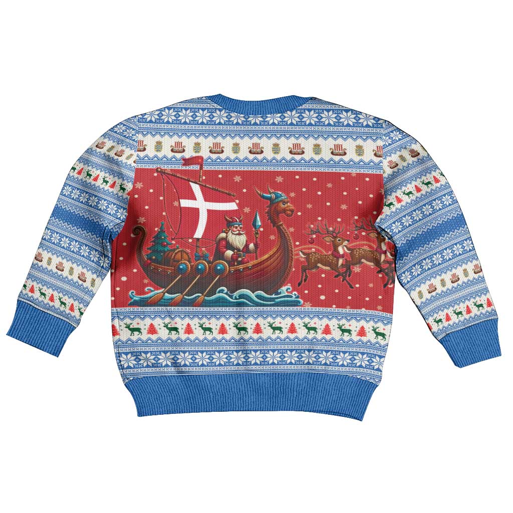 Denmark Viking Santa Christmas Kid Ugly Christmas Sweater Funny Reindeer Norse Xmas - Wonder Print Shop