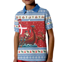 Denmark Viking Santa Christmas Kid Polo Shirt Funny Reindeer Norse Xmas - Wonder Print Shop