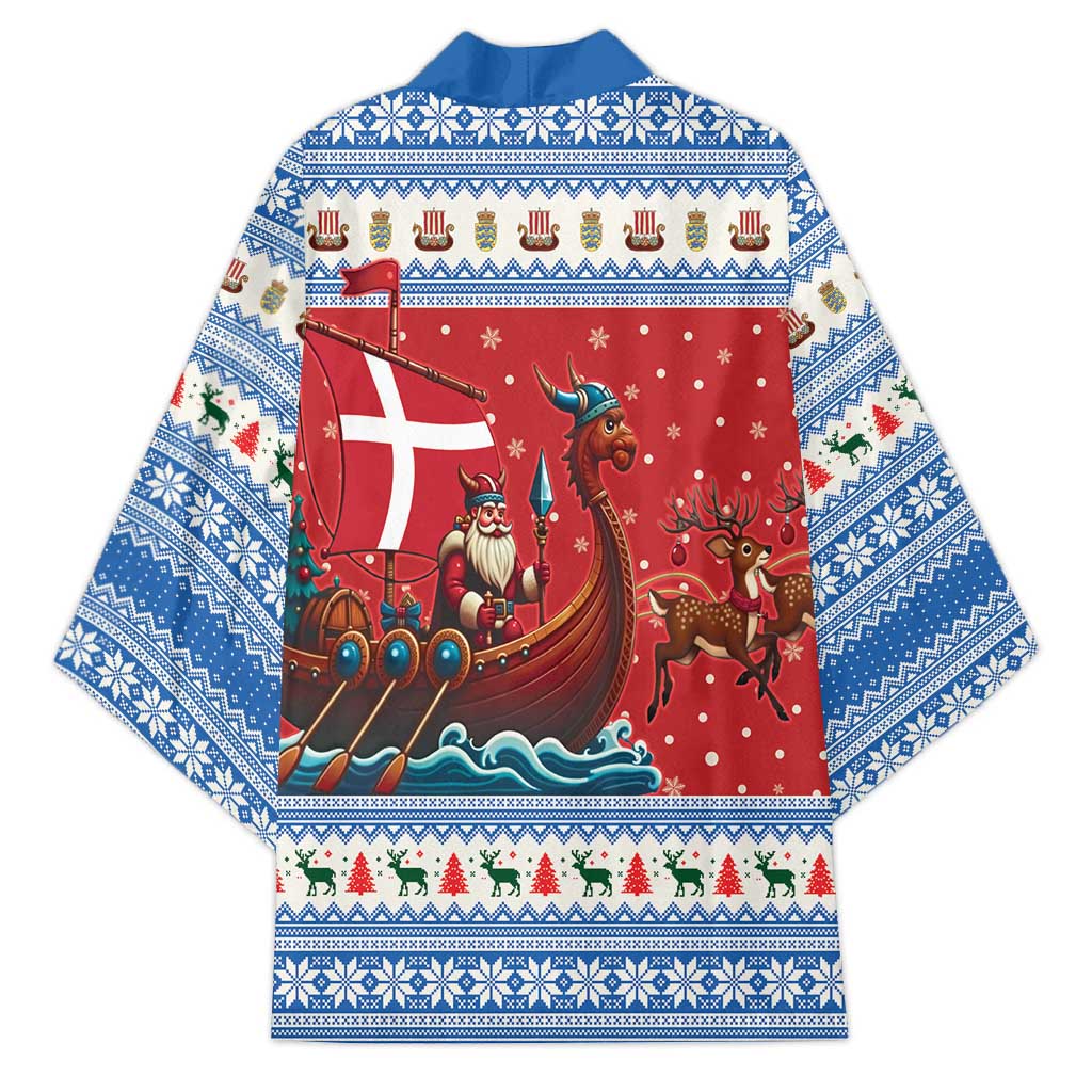 Denmark Viking Santa Christmas Kimono Funny Reindeer Norse Xmas - Wonder Print Shop