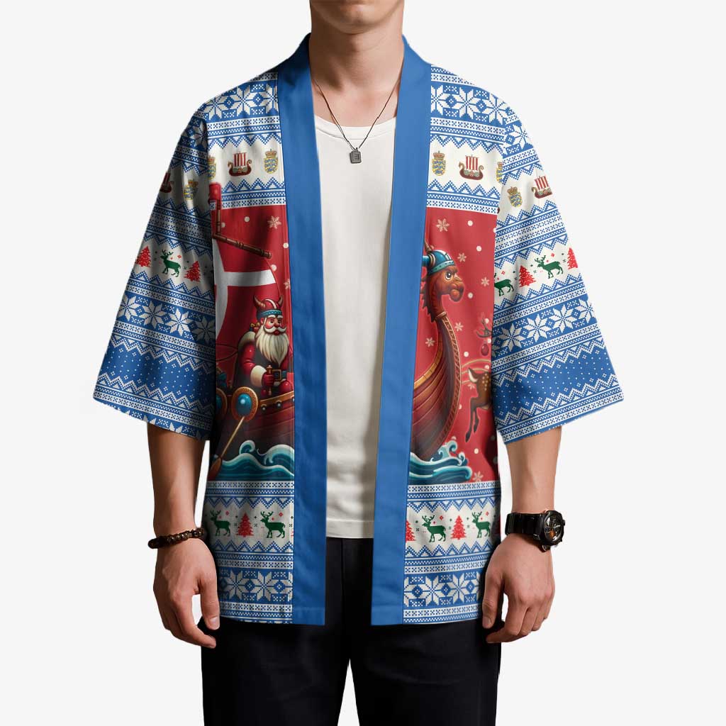 Denmark Viking Santa Christmas Kimono Funny Reindeer Norse Xmas - Wonder Print Shop
