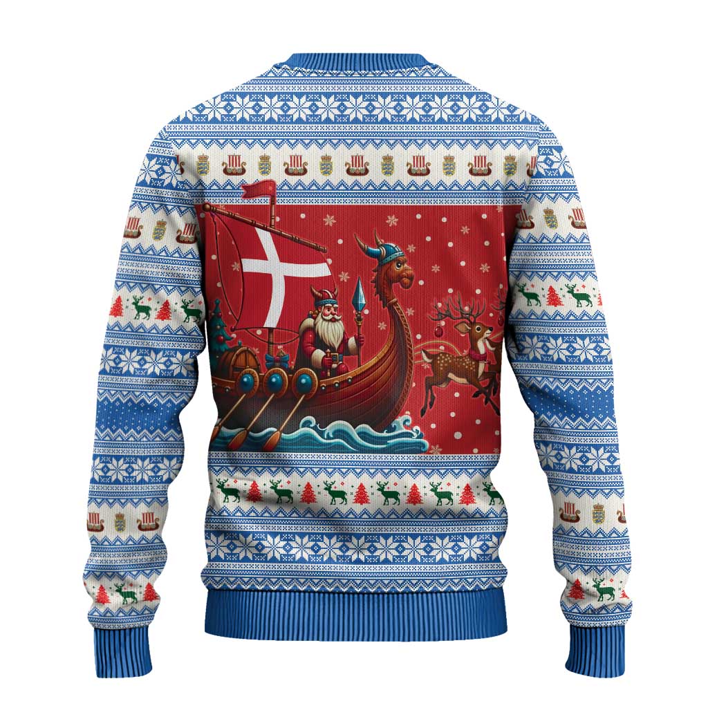Denmark Viking Santa Christmas Ugly Christmas Sweater Funny Reindeer Norse Xmas - Wonder Print Shop