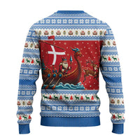 Denmark Viking Santa Christmas Ugly Christmas Sweater Funny Reindeer Norse Xmas - Wonder Print Shop