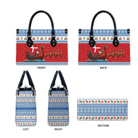 Denmark Viking Santa Christmas Leather Bag Funny Reindeer Norse Xmas - Wonder Print Shop