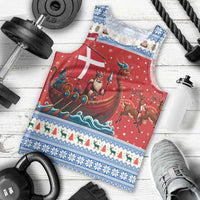 Denmark Viking Santa Christmas Men Tank Top Funny Reindeer Norse Xmas - Wonder Print Shop