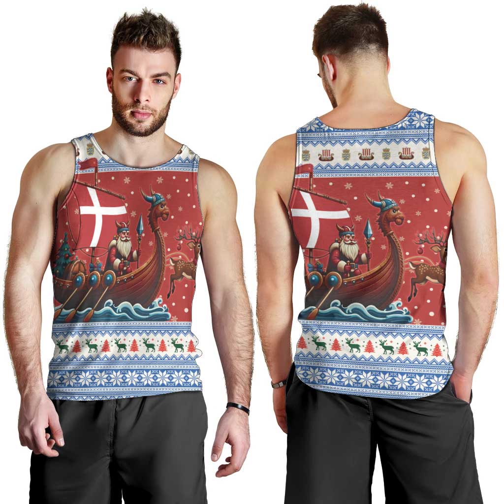 Denmark Viking Santa Christmas Men Tank Top Funny Reindeer Norse Xmas - Wonder Print Shop