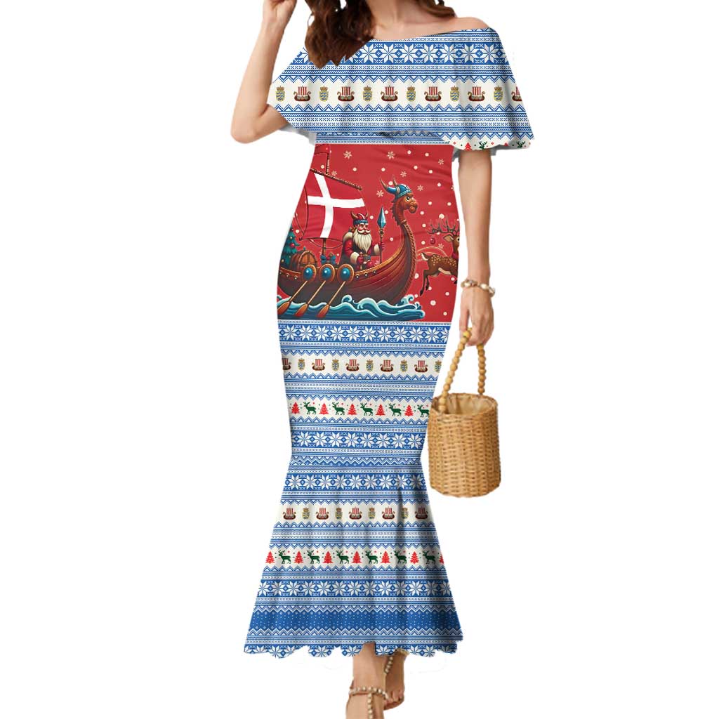 Denmark Viking Santa Christmas Mermaid Dress Funny Reindeer Norse Xmas - Wonder Print Shop