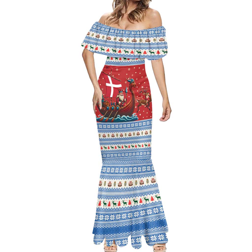 Denmark Viking Santa Christmas Mermaid Dress Funny Reindeer Norse Xmas - Wonder Print Shop