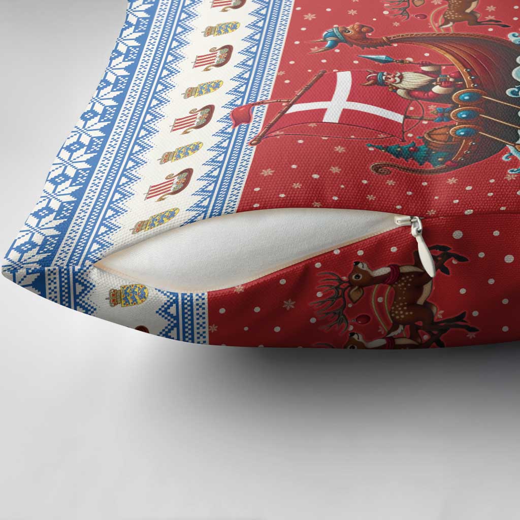 Denmark Viking Santa Christmas Pillow Cover Funny Reindeer Norse Xmas - Wonder Print Shop