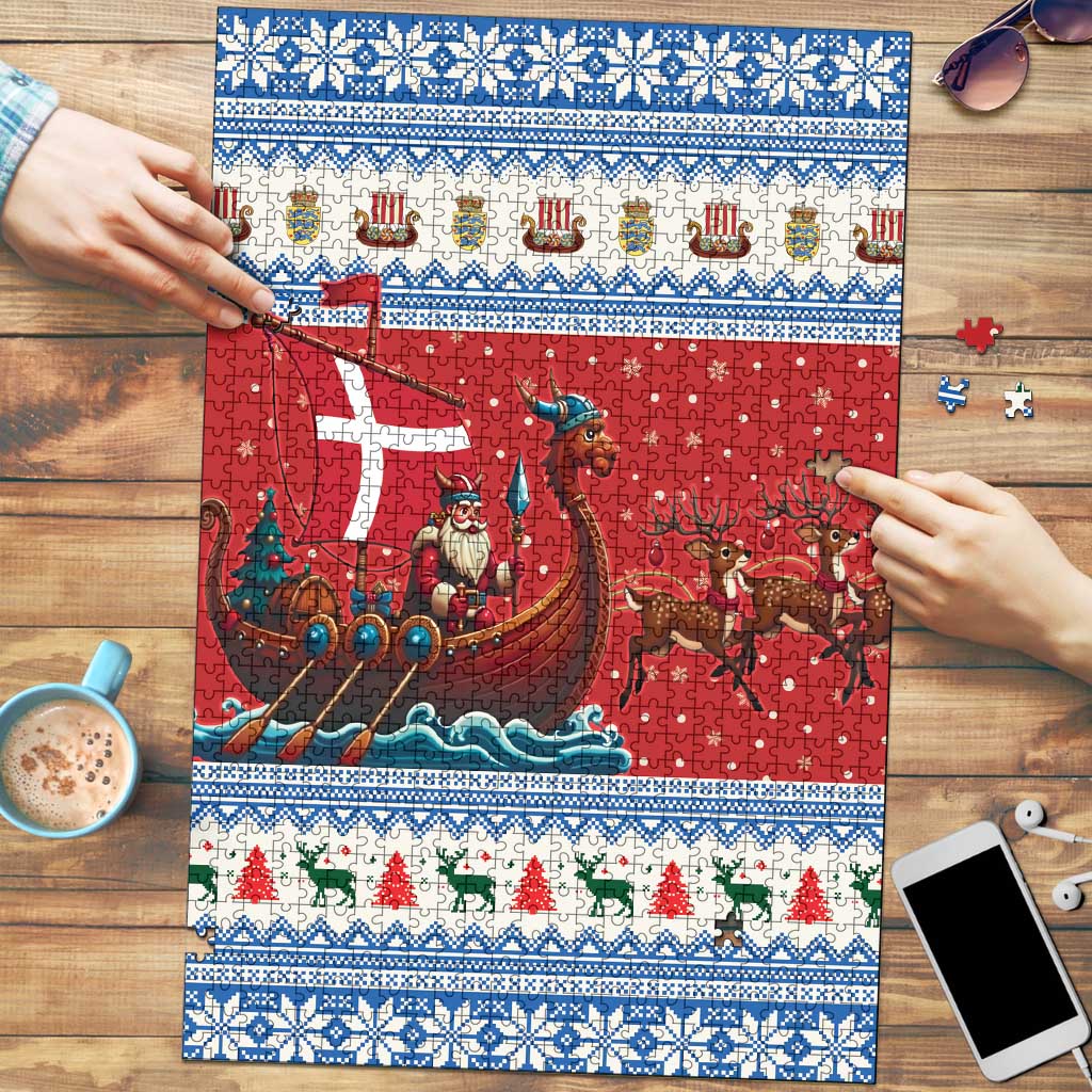 Denmark Viking Santa Christmas Puzzle Funny Reindeer Norse Xmas - Wonder Print Shop