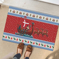 Denmark Viking Santa Christmas Rubber Doormat Funny Reindeer Norse Xmas - Wonder Print Shop