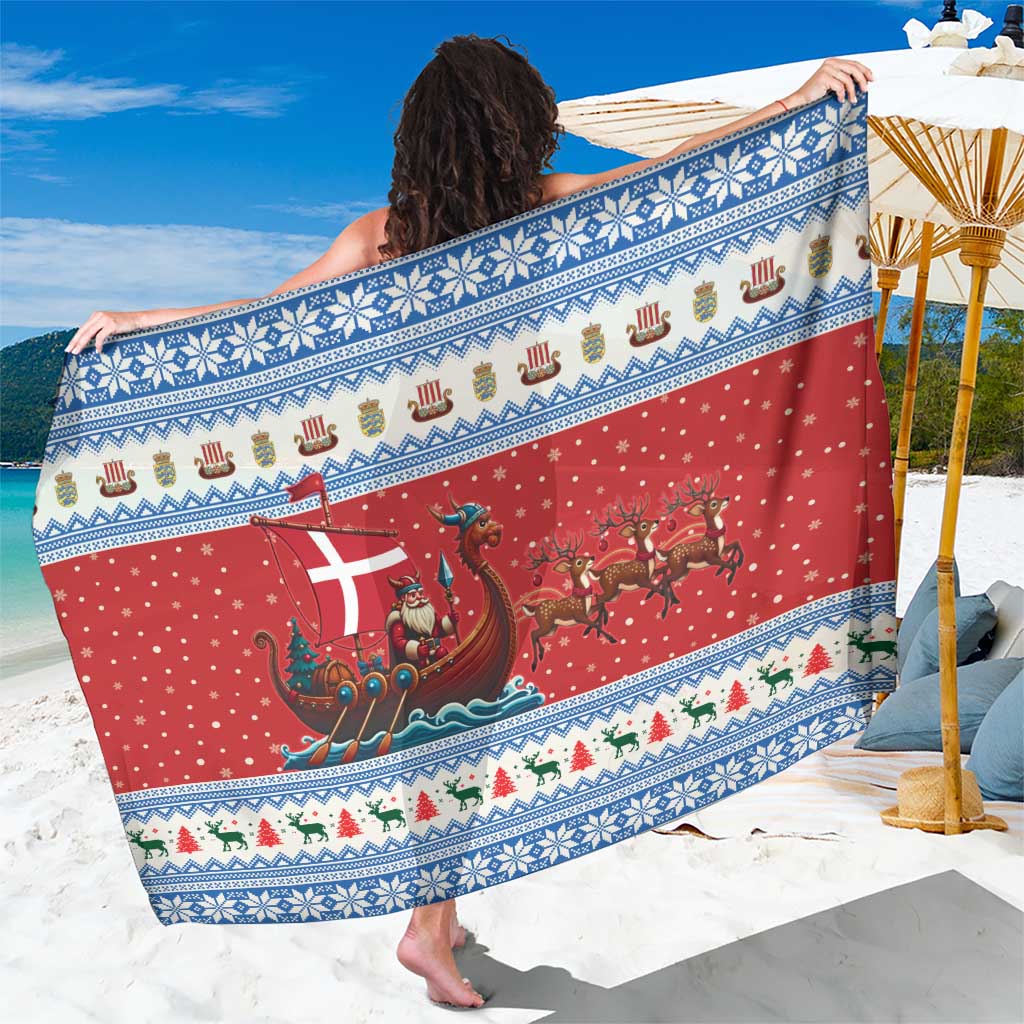 Denmark Viking Santa Christmas Sarong Funny Reindeer Norse Xmas - Wonder Print Shop
