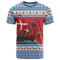 Denmark Viking Santa Christmas T Shirt Funny Reindeer Norse Xmas - Wonder Print Shop
