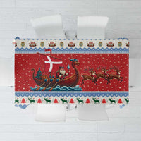 Denmark Viking Santa Christmas Tablecloth Funny Reindeer Norse Xmas - Wonder Print Shop