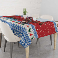 Denmark Viking Santa Christmas Tablecloth Funny Reindeer Norse Xmas - Wonder Print Shop