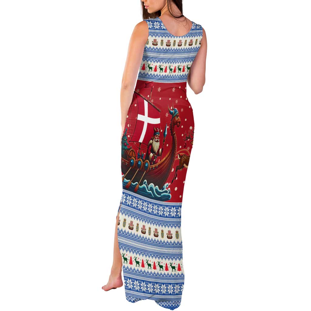 Denmark Viking Santa Christmas Tank Maxi Dress Funny Reindeer Norse Xmas - Wonder Print Shop