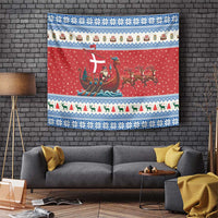 Denmark Viking Santa Christmas Tapestry Funny Reindeer Norse Xmas - Wonder Print Shop