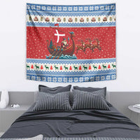 Denmark Viking Santa Christmas Tapestry Funny Reindeer Norse Xmas - Wonder Print Shop