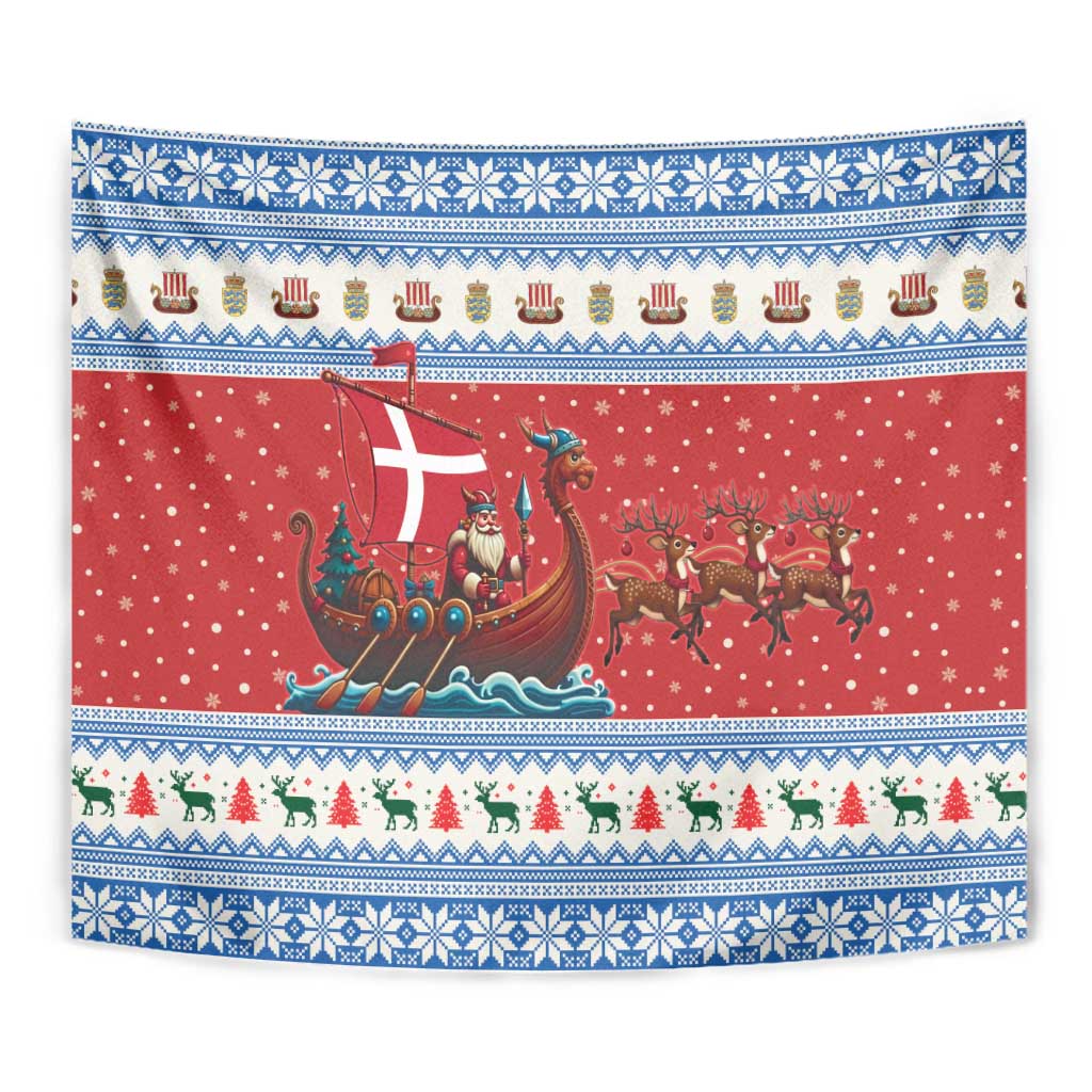 Denmark Viking Santa Christmas Tapestry Funny Reindeer Norse Xmas - Wonder Print Shop