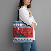 Denmark Viking Santa Christmas Tote Bag Funny Reindeer Norse Xmas - Wonder Print Shop