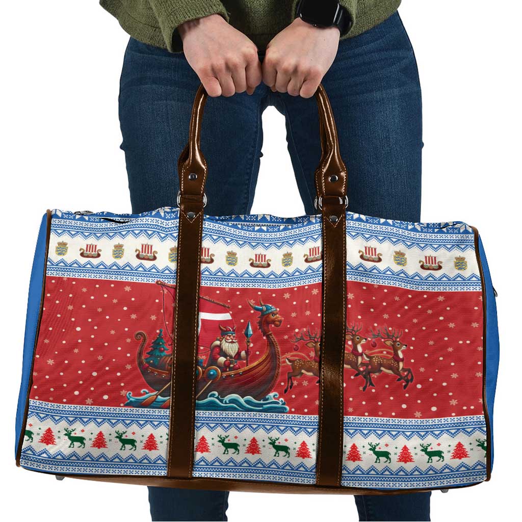 Denmark Viking Santa Christmas Travel Bag Funny Reindeer Norse Xmas - Wonder Print Shop