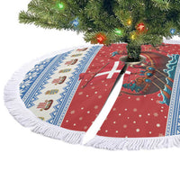 Denmark Viking Santa Christmas Tree Skirt Funny Reindeer Norse Xmas - Wonder Print Shop
