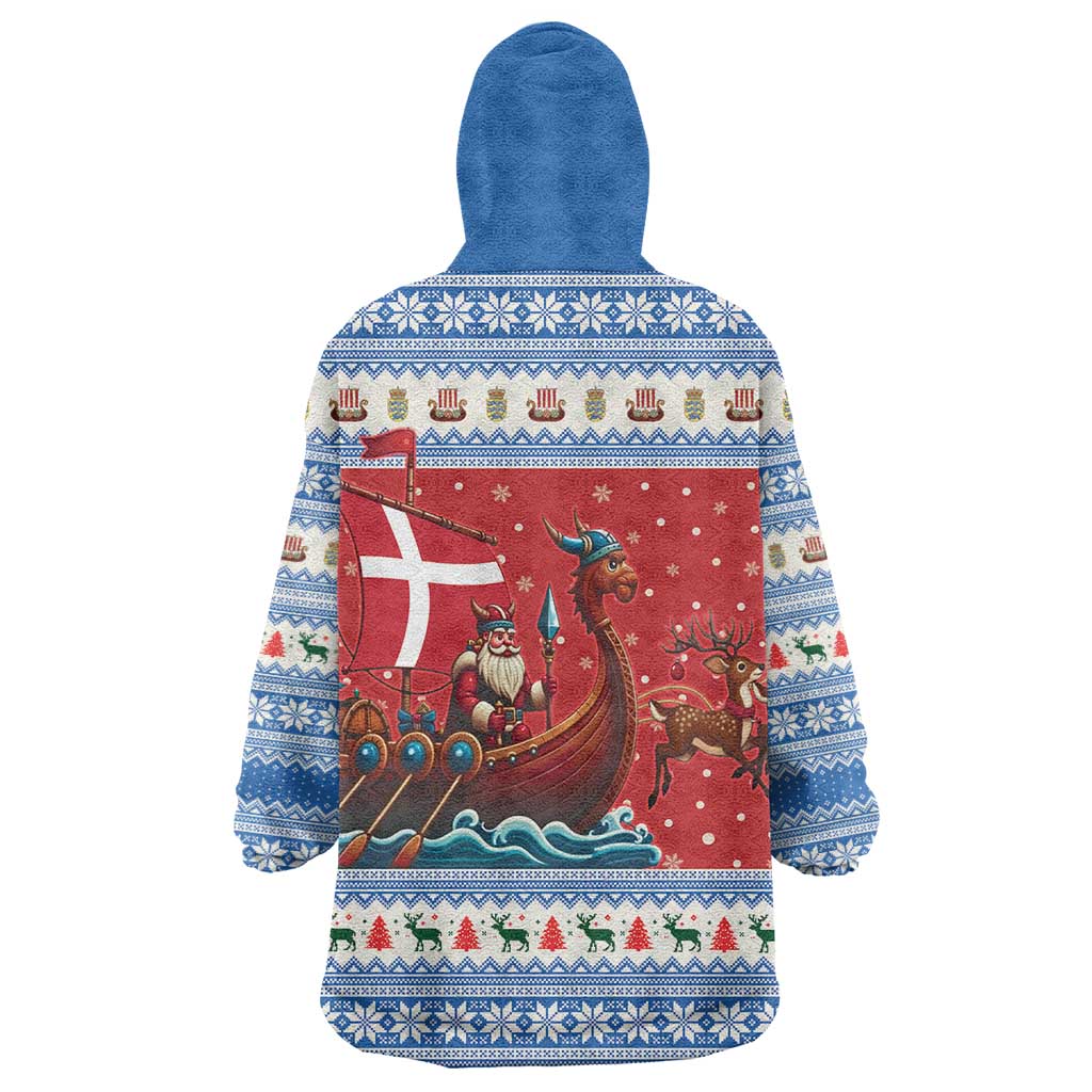 Denmark Viking Santa Christmas Wearable Blanket Hoodie Funny Reindeer Norse Xmas - Wonder Print Shop