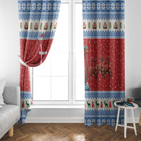 Denmark Viking Santa Christmas Window Curtain Funny Reindeer Norse Xmas - Wonder Print Shop