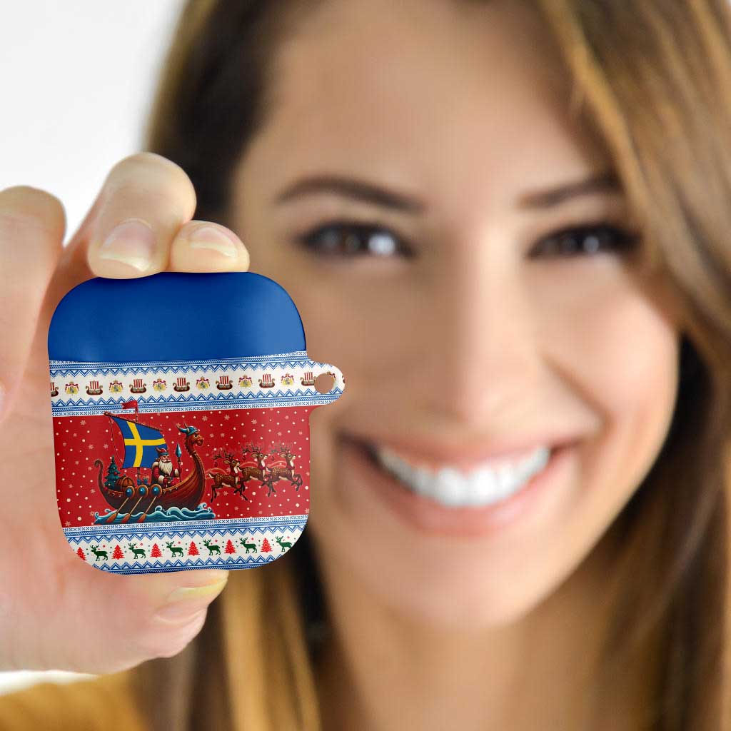 Sweden Viking Santa Christmas AirPods Case Funny Reindeer Norse Xmas - Wonder Print Shop