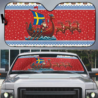 Sweden Viking Santa Christmas Auto Sun Shade Funny Reindeer Norse Xmas - Wonder Print Shop