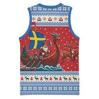 Sweden Viking Santa Christmas Basketball Jersey Funny Reindeer Norse Xmas - Wonder Print Shop