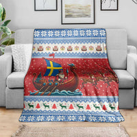 Sweden Viking Santa Christmas Blanket Funny Reindeer Norse Xmas - Wonder Print Shop