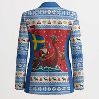 Sweden Viking Santa Christmas Blazer Funny Reindeer Norse Xmas - Wonder Print Shop