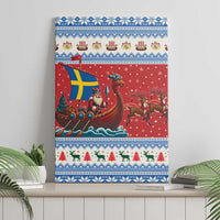 Sweden Viking Santa Christmas Canvas Wall Art Funny Reindeer Norse Xmas - Wonder Print Shop