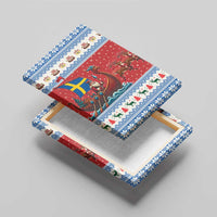 Sweden Viking Santa Christmas Canvas Wall Art Funny Reindeer Norse Xmas - Wonder Print Shop
