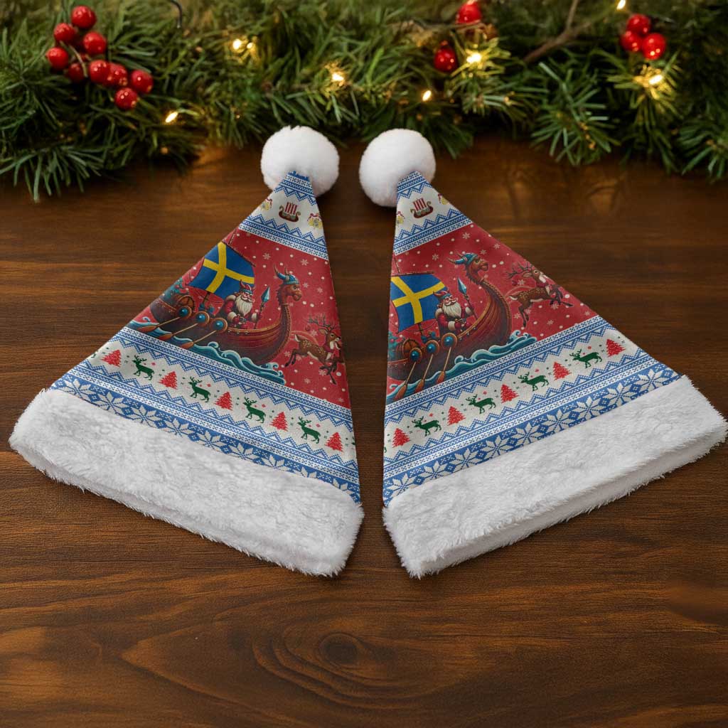 Sweden Viking Santa Christmas Santa Hat Funny Reindeer Norse Xmas - Wonder Print Shop