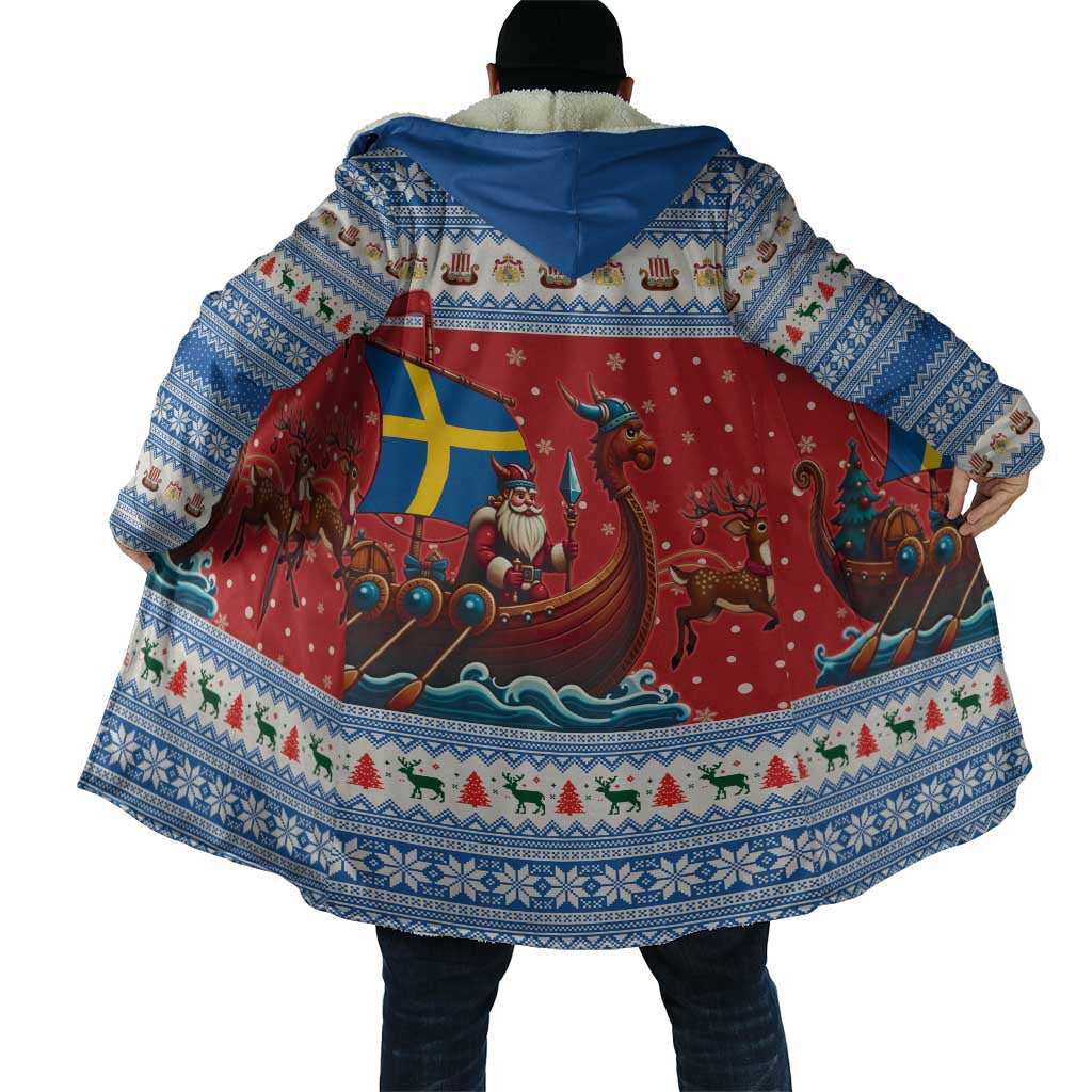 Sweden Viking Santa Christmas Cloak Funny Reindeer Norse Xmas - Wonder Print Shop