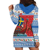 Sweden Viking Santa Christmas Hoodie Dress Funny Reindeer Norse Xmas - Wonder Print Shop