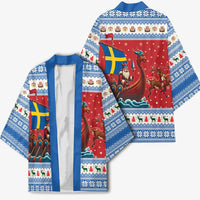 Sweden Viking Santa Christmas Kimono Funny Reindeer Norse Xmas - Wonder Print Shop
